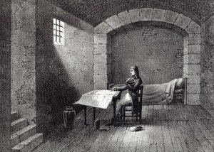 ニースのフォートカレで刑務所にいるボナパルト准将、ジャンバプティストジョバール（1792-1861）によって彫刻 作： French School